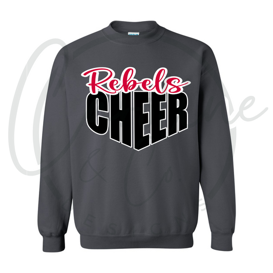 Rebels Cheer Crewneck-Charcoal-Adult