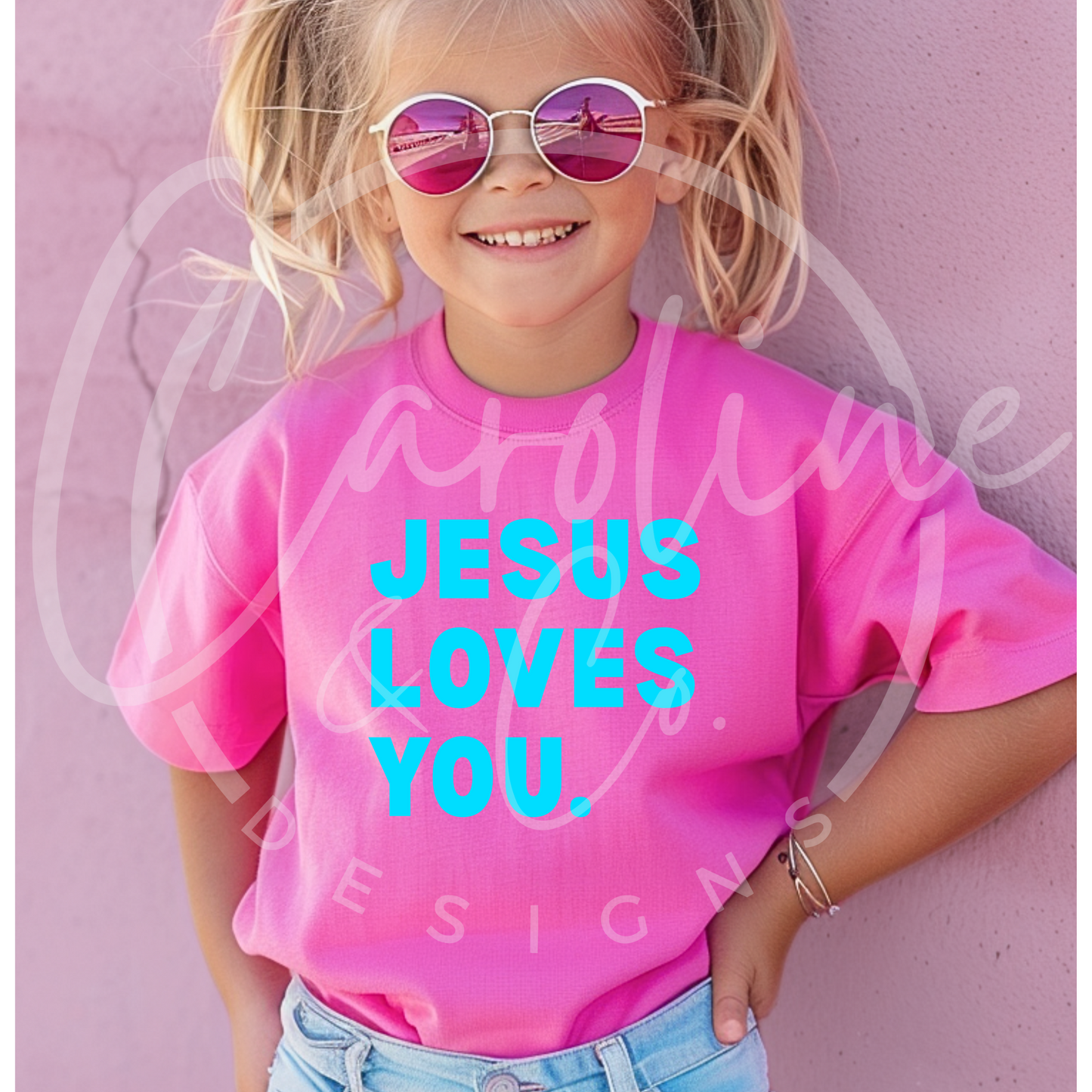 Jesus Loves You. Short Sleeve Comfort Colors T-Shirt