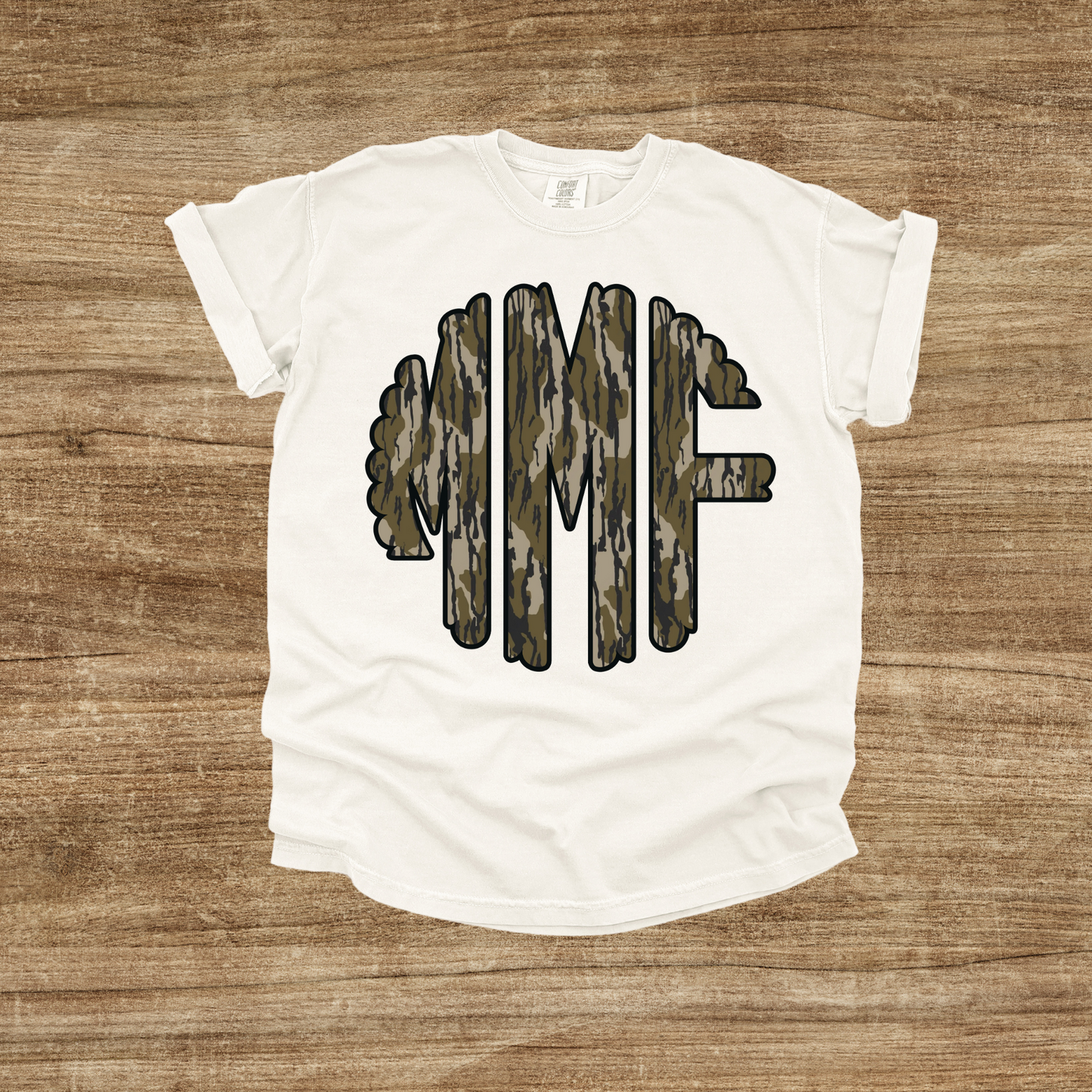 Bottomland Camo Monogram T-Shirt & Lightweight Hooded Sweatshirt