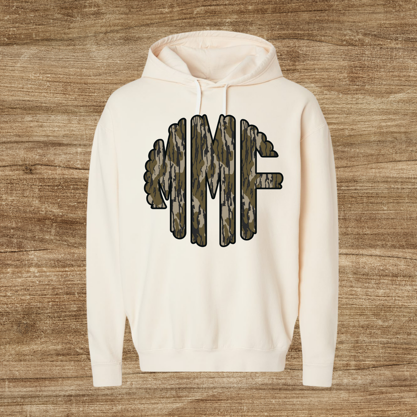 Bottomland Camo Monogram T-Shirt & Lightweight Hooded Sweatshirt