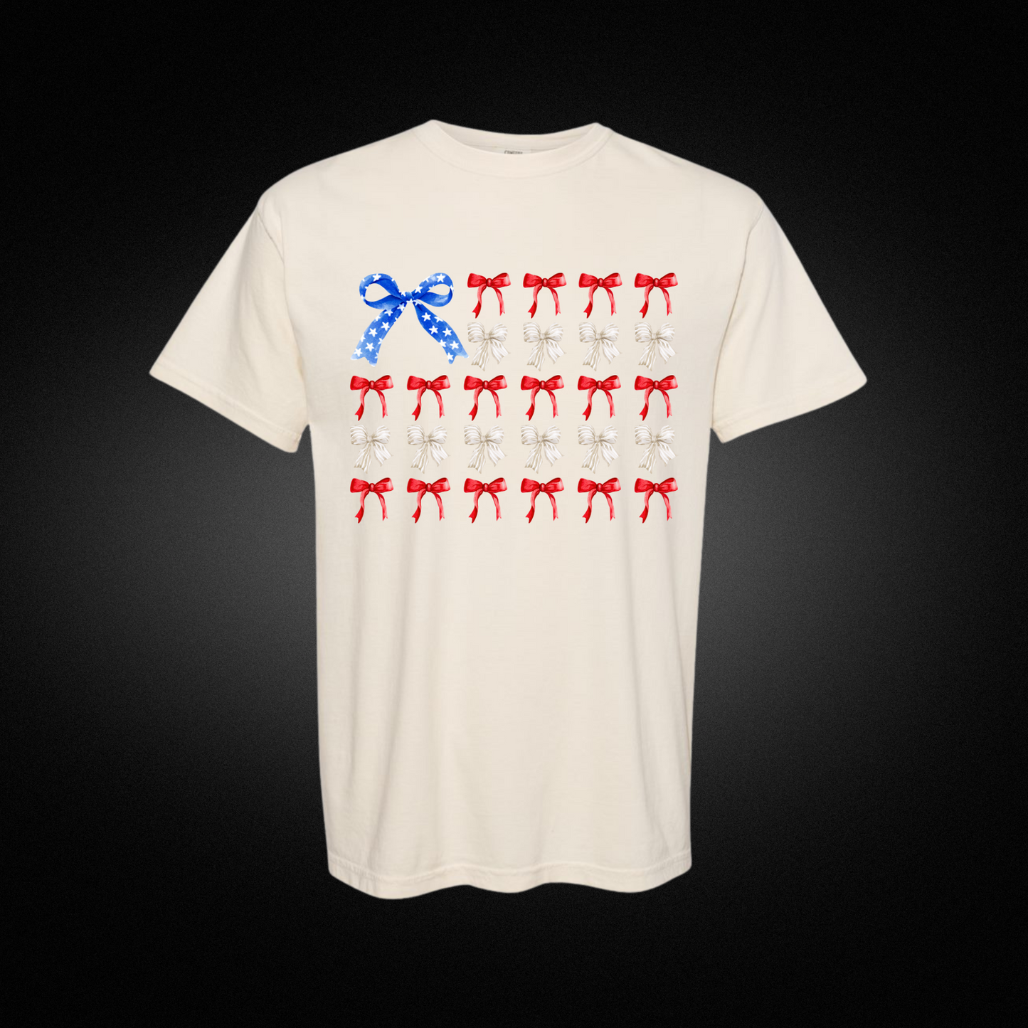 Patriotic Bow Designs on Comfort Colors (R) Tee