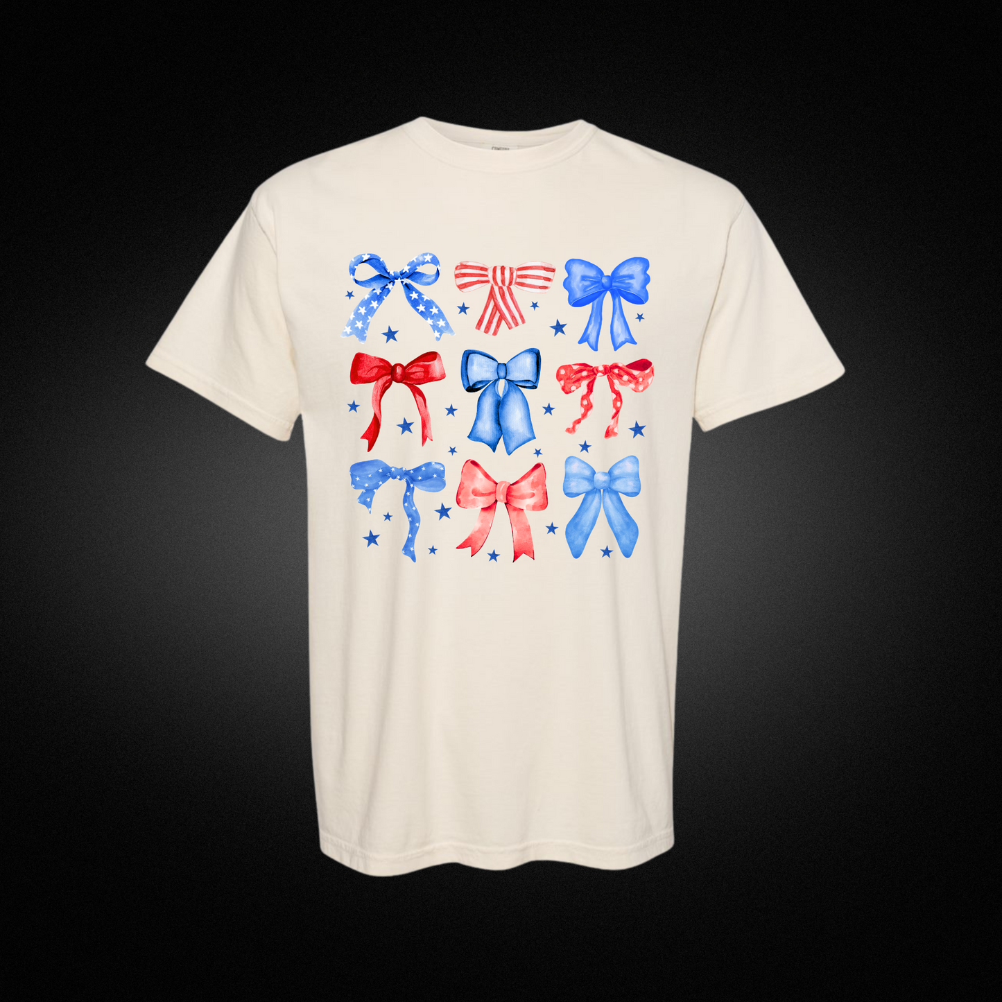 Patriotic Bow Designs on Comfort Colors (R) Tee