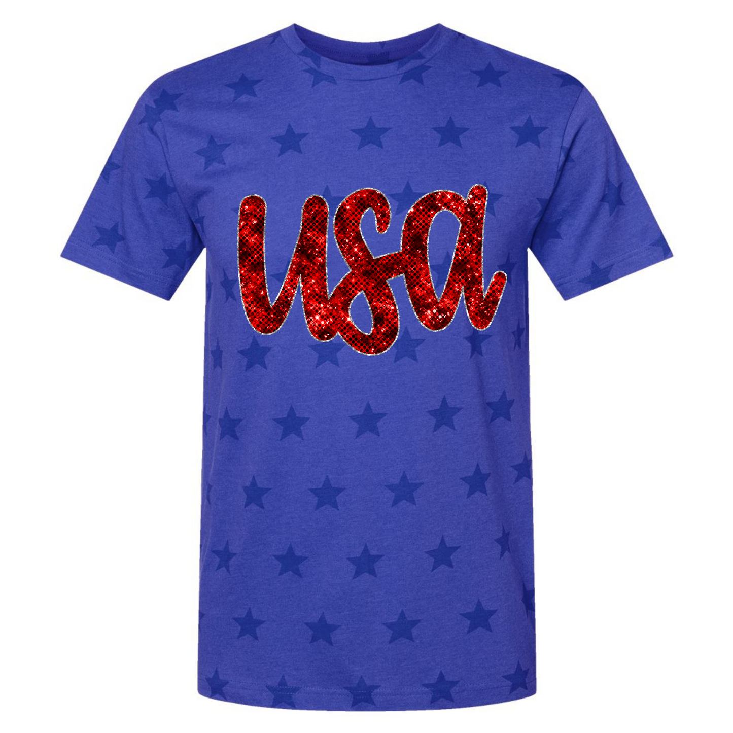 Patriotic Star Tee with USA Design