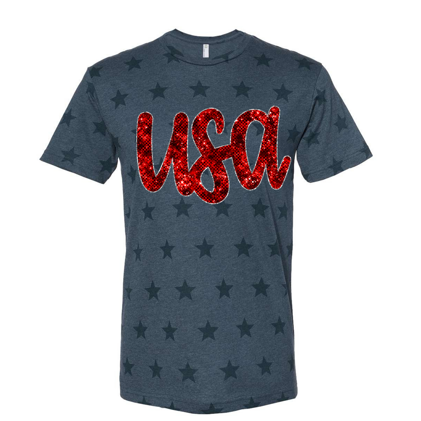 Patriotic Star Tee with USA Design