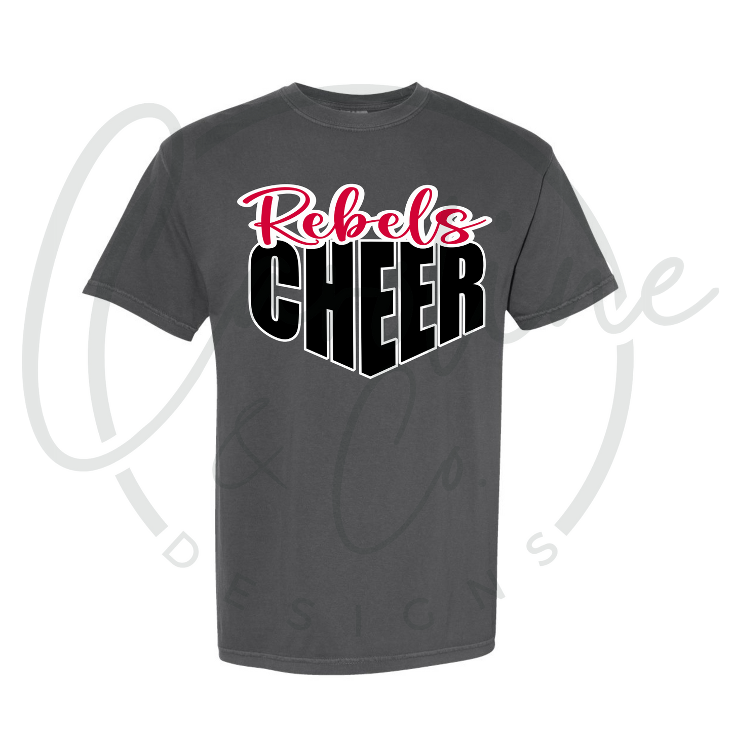 Rebels Cheer Comfort Colors Tee