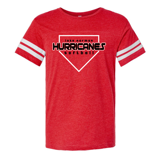 Fine Jersey Tee-Red with White Stripes