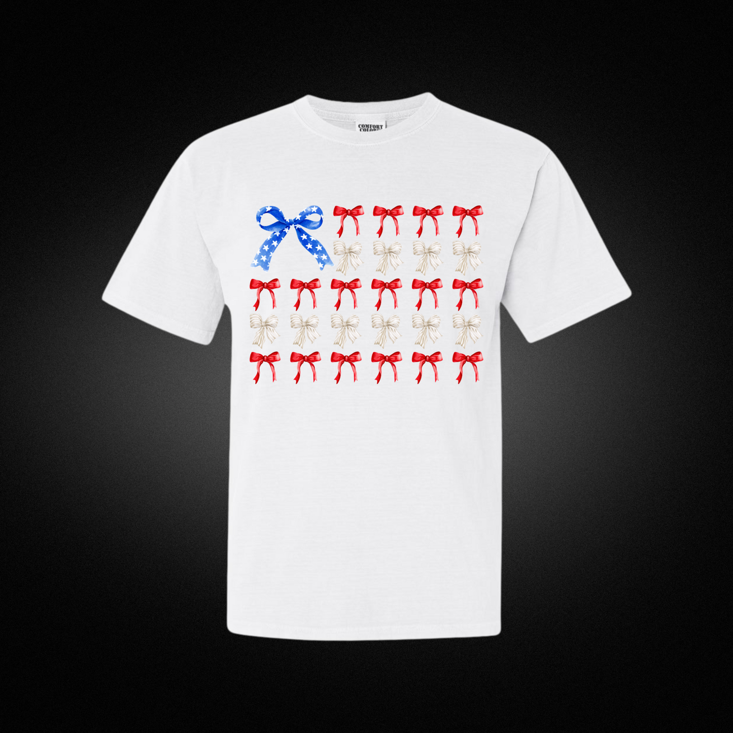 Patriotic Bow Designs on Comfort Colors (R) Tee