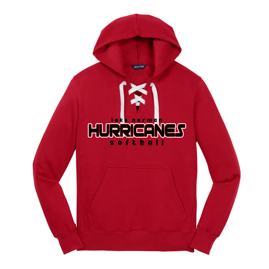 Lace-up Pullover Hooded Sweatshirt
