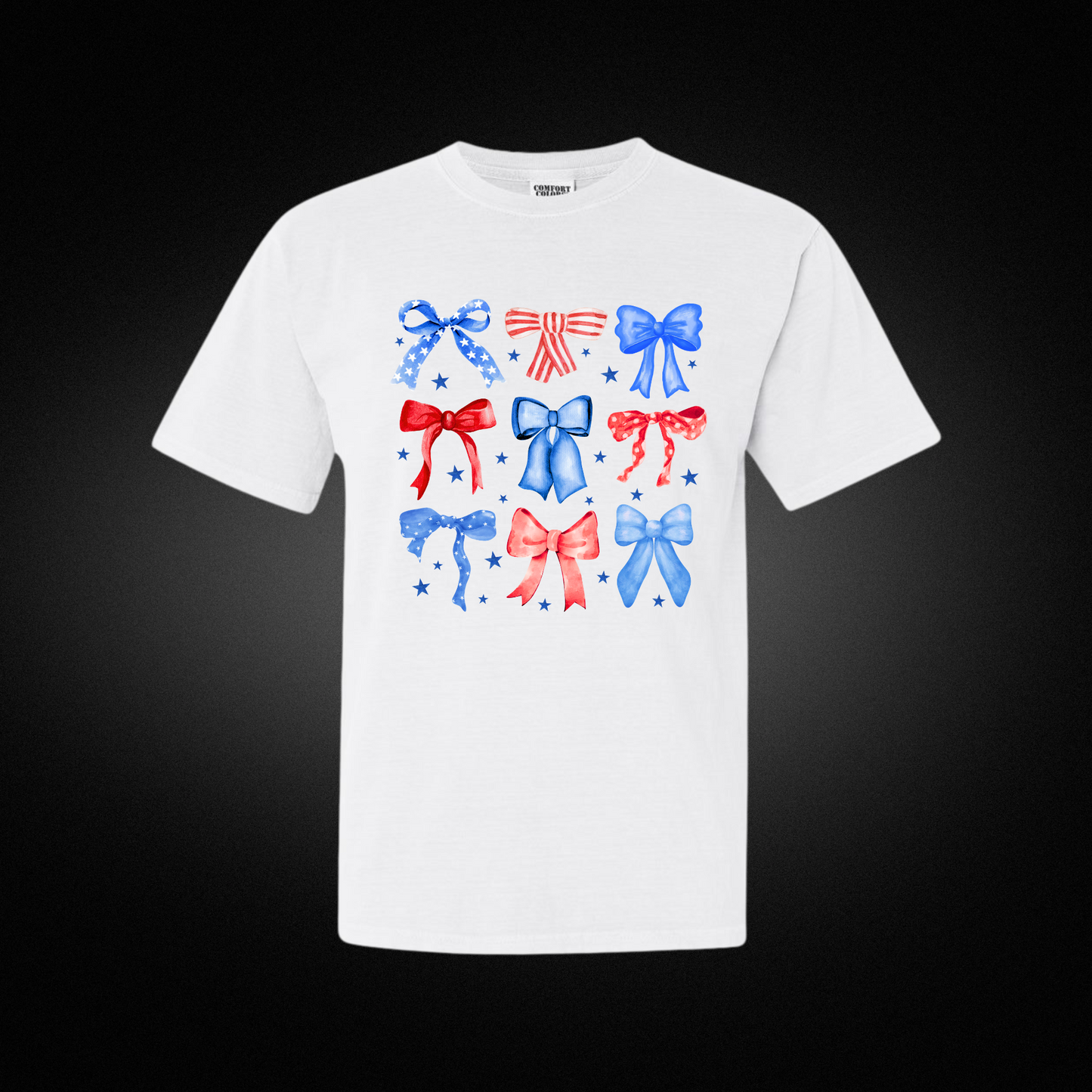 Patriotic Bow Designs on Comfort Colors (R) Tee